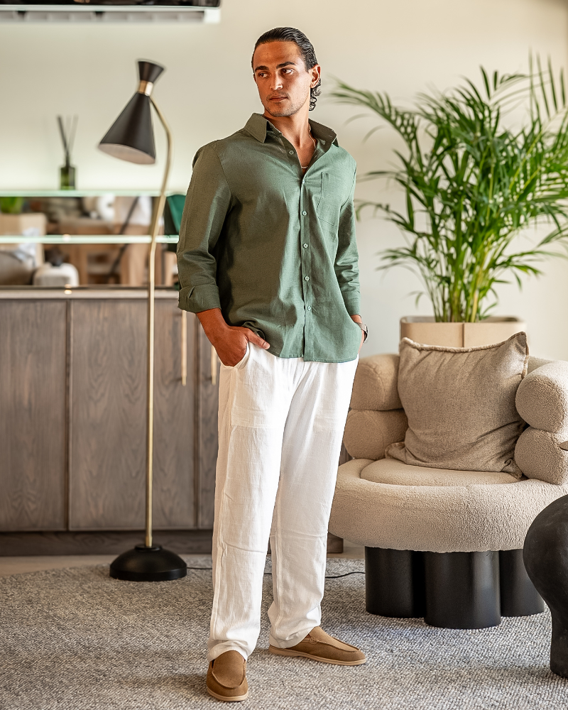 Loungewear Club™️ | Veste en Lin  (Manches Longues)