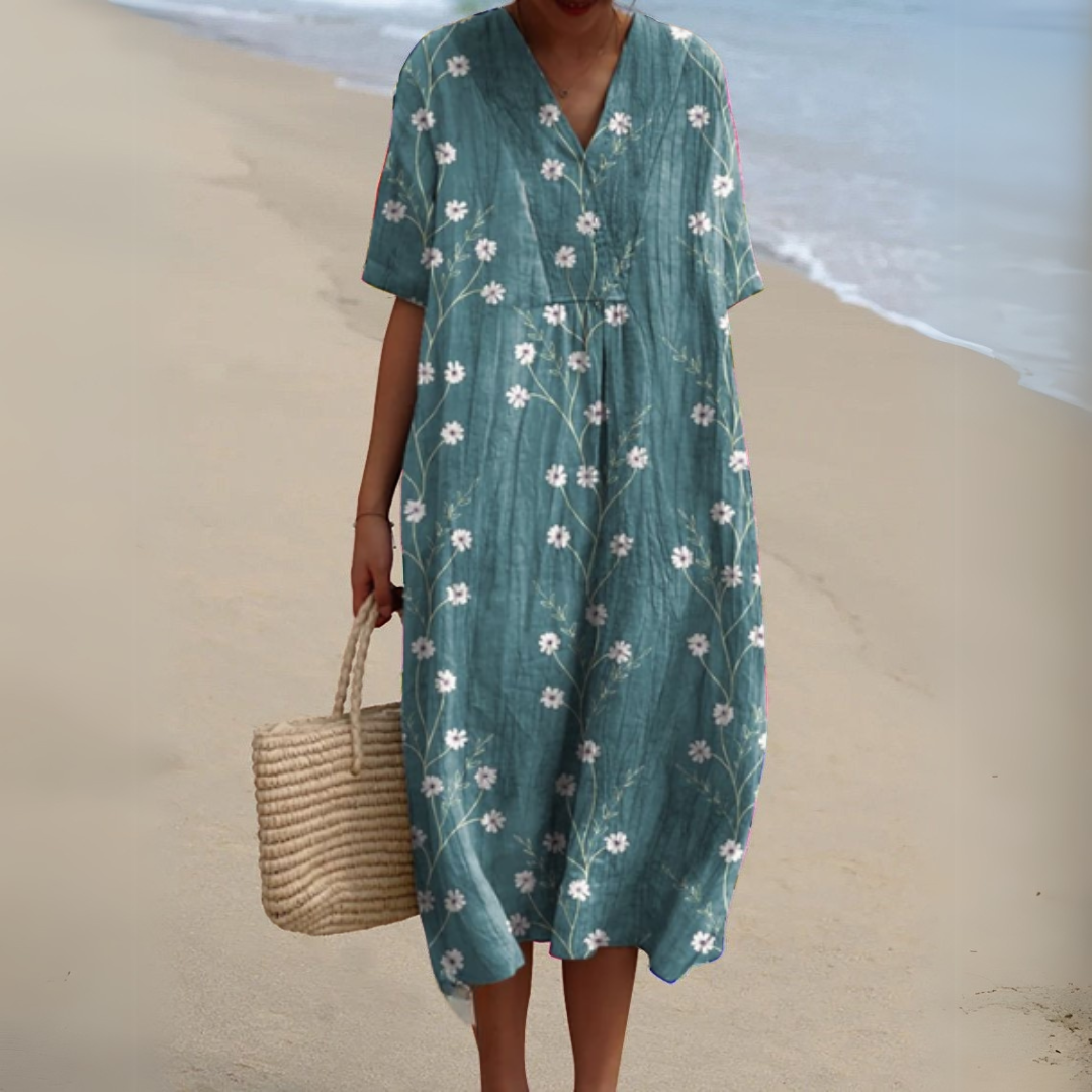 Nathalie | Robe Fleurie Élégante
