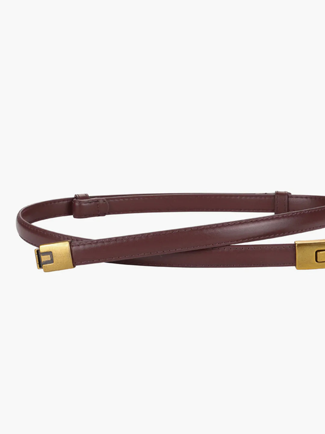 Loungewear Club™ | Ceinture Slim en Cuir Vintage avec Fermeture Magnétique