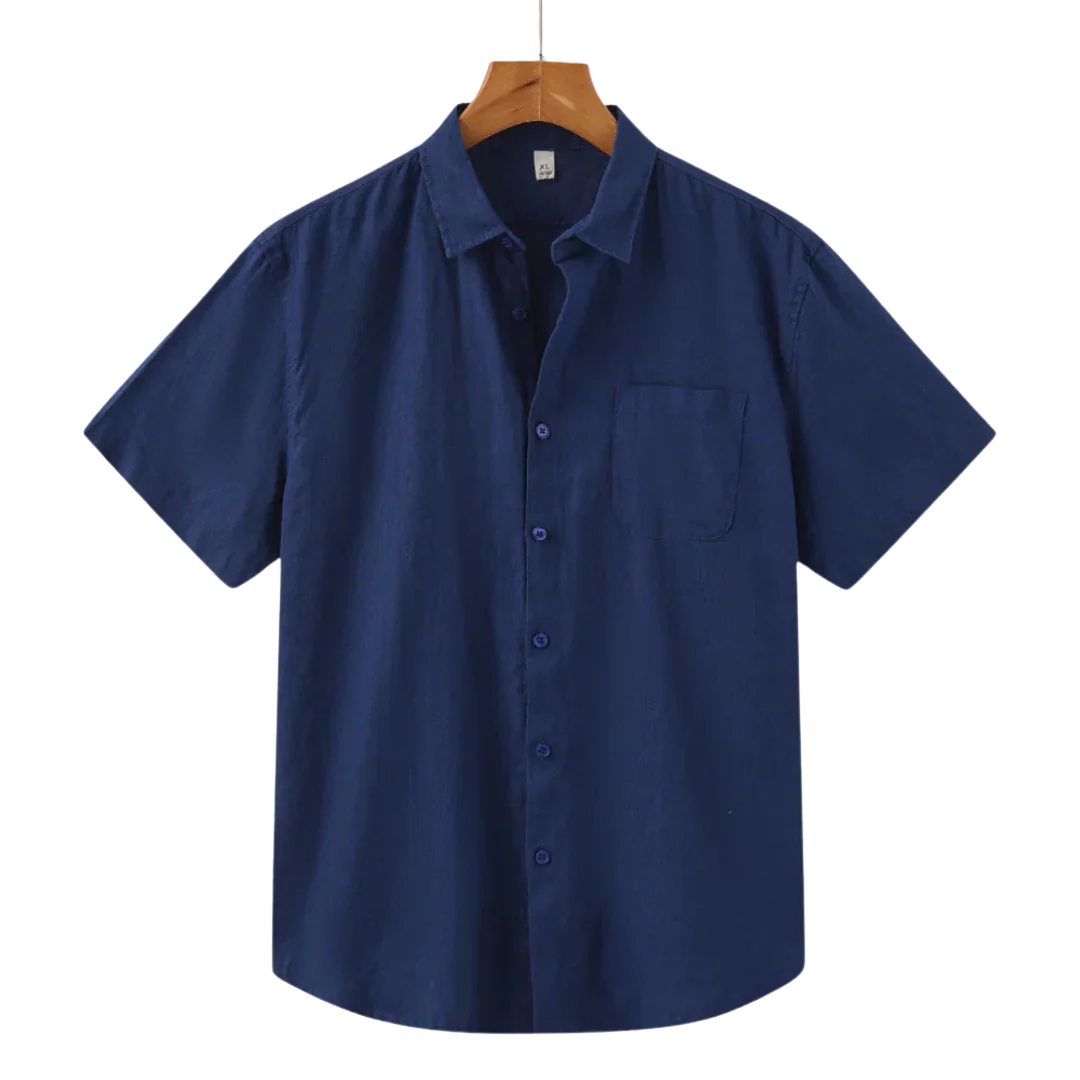 Loungewear Club™ - Chemise en Lin à Manches Courtes