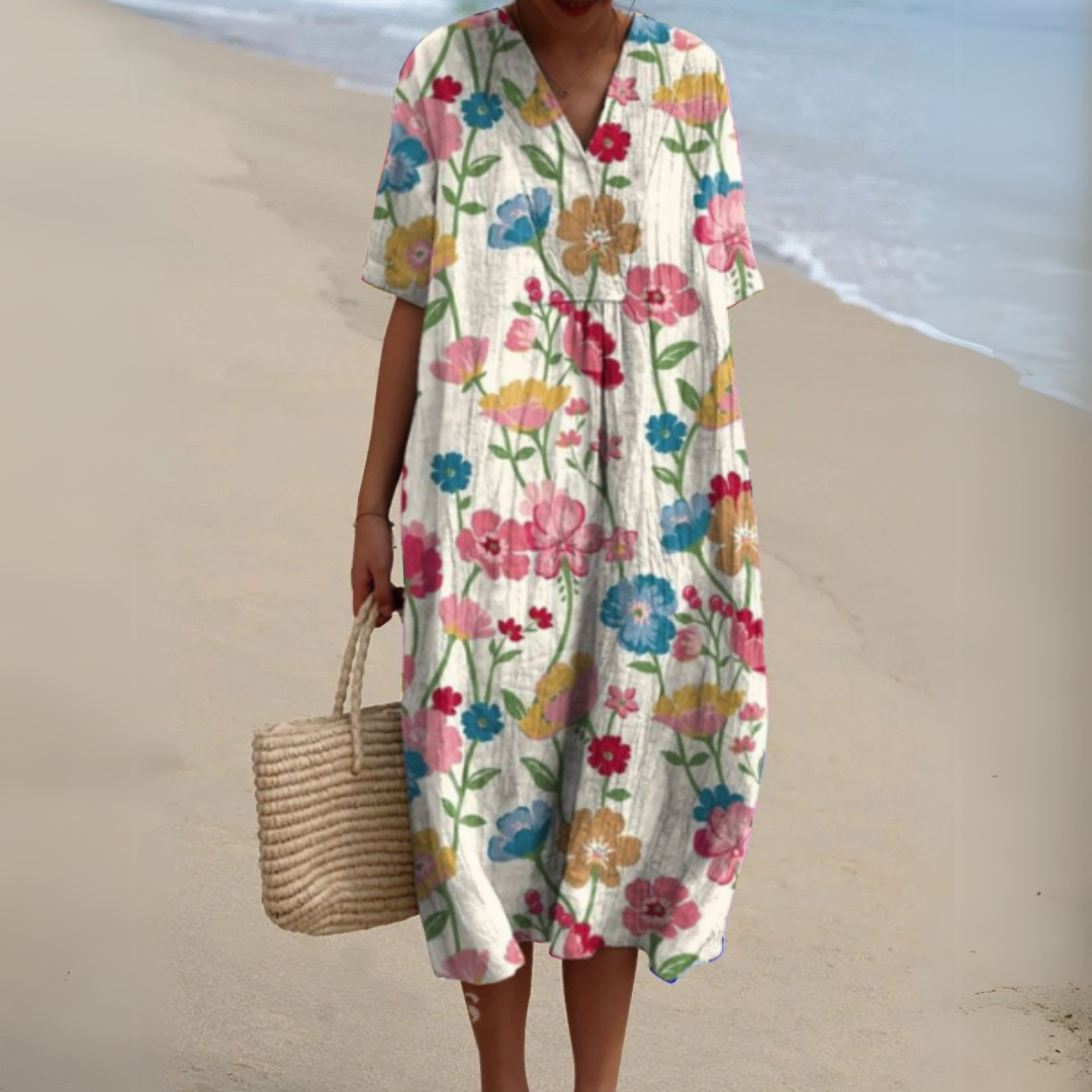 Nathalie | Robe Fleurie Élégante