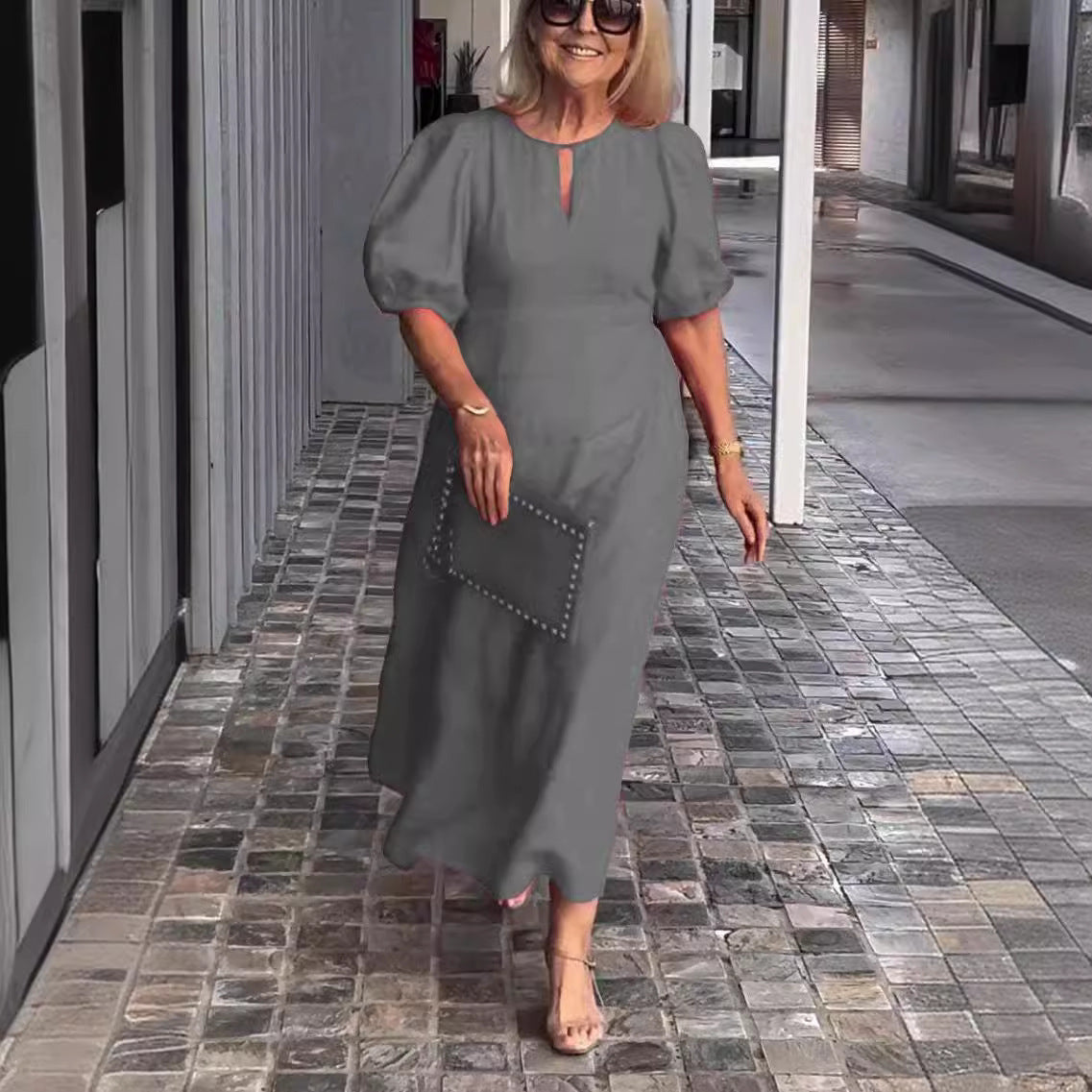 Carla™ - Robe Élégante à Manches Bouffantes