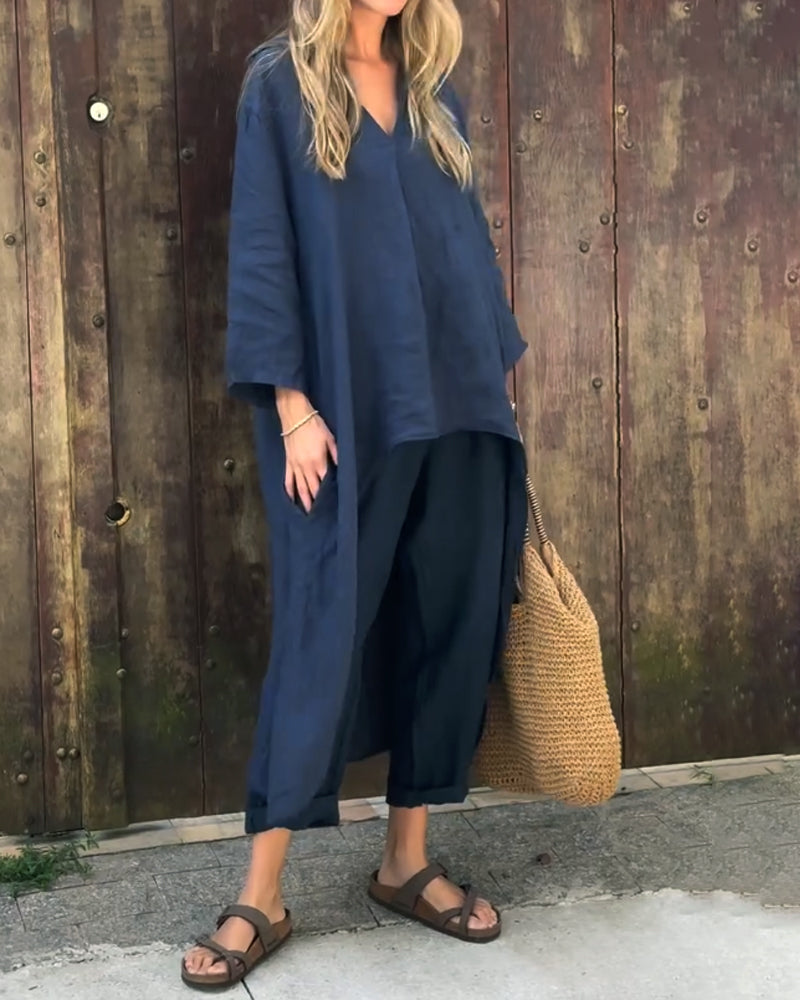 Loungewear Club™ | Ensemble de tunique à couches décontracté