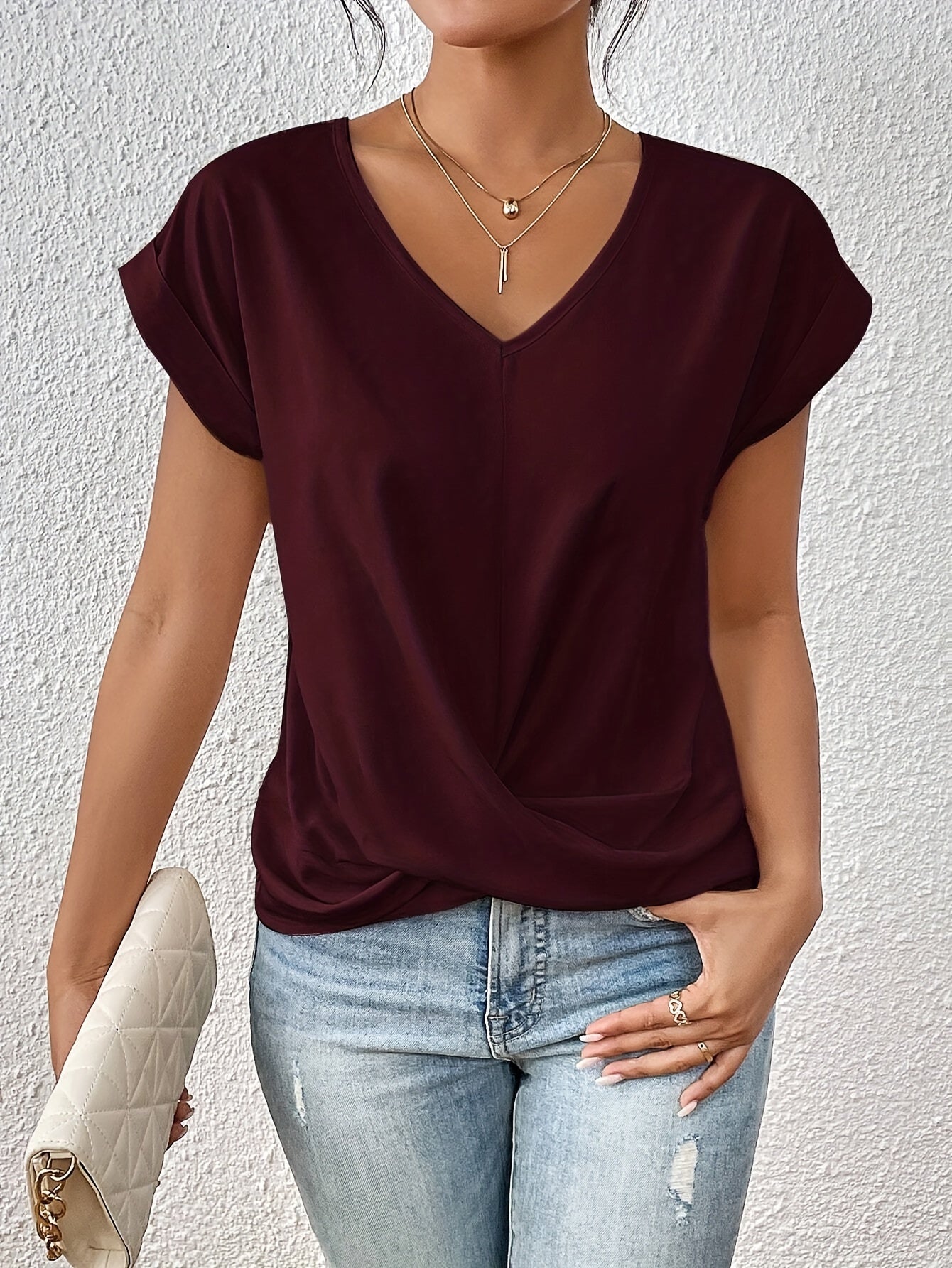 Loungewear Club™️ | T-shirt Col Cœur Décontracté