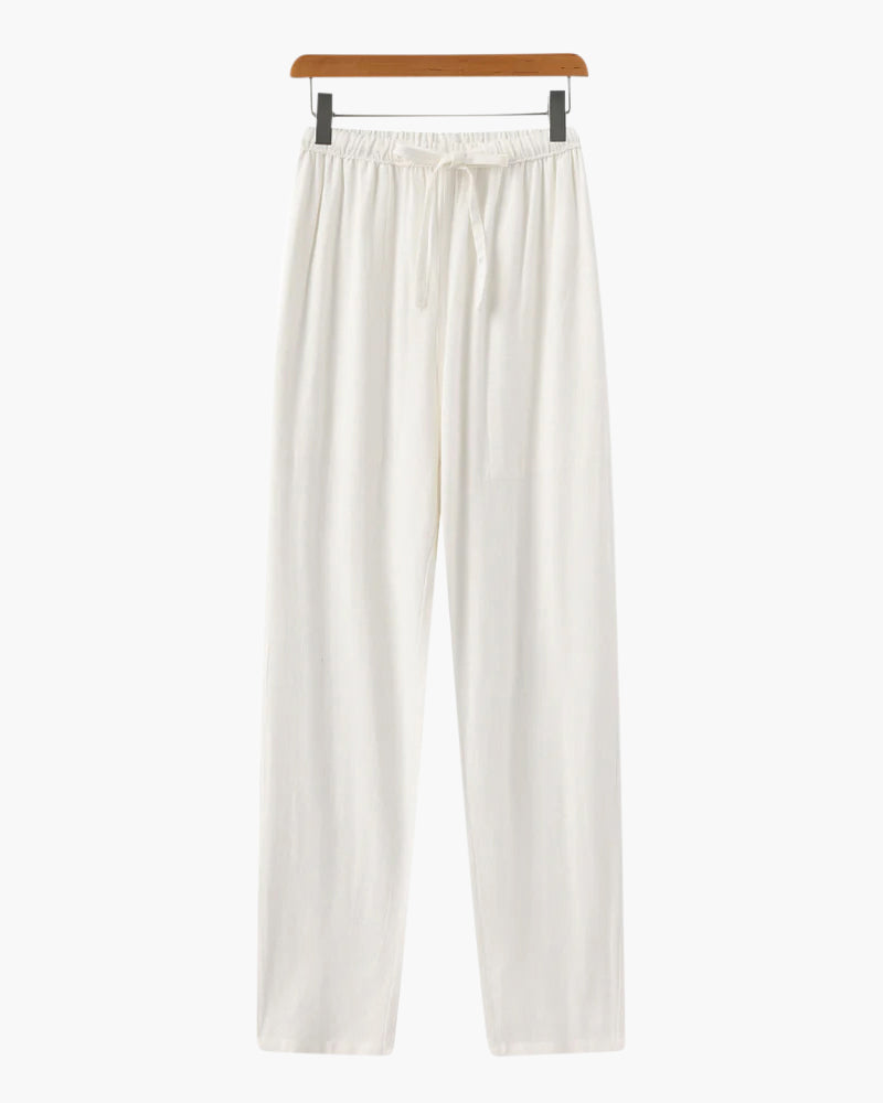 Loungewear Club™️ | Pantalon en Lin (Coupe Slim)