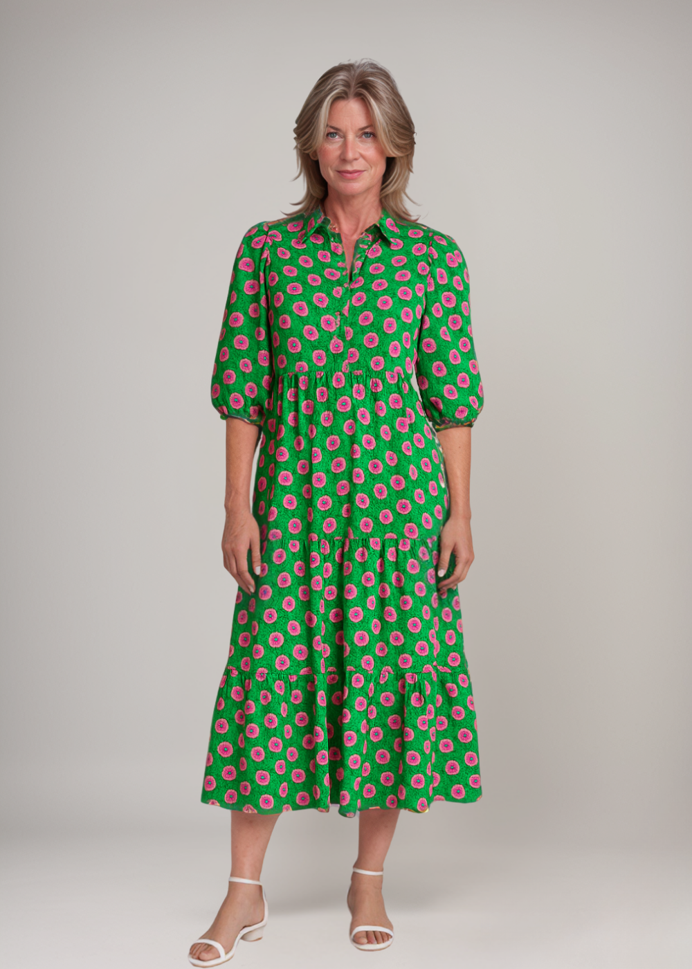 Loungewear Club™ | Robe fluide avec imprimé de roses
