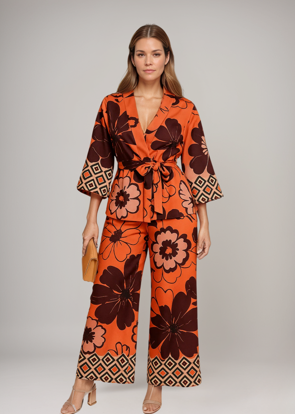 Loungewear Club™ | Ensemble Kimono à Fleurs & Pantalons Amples