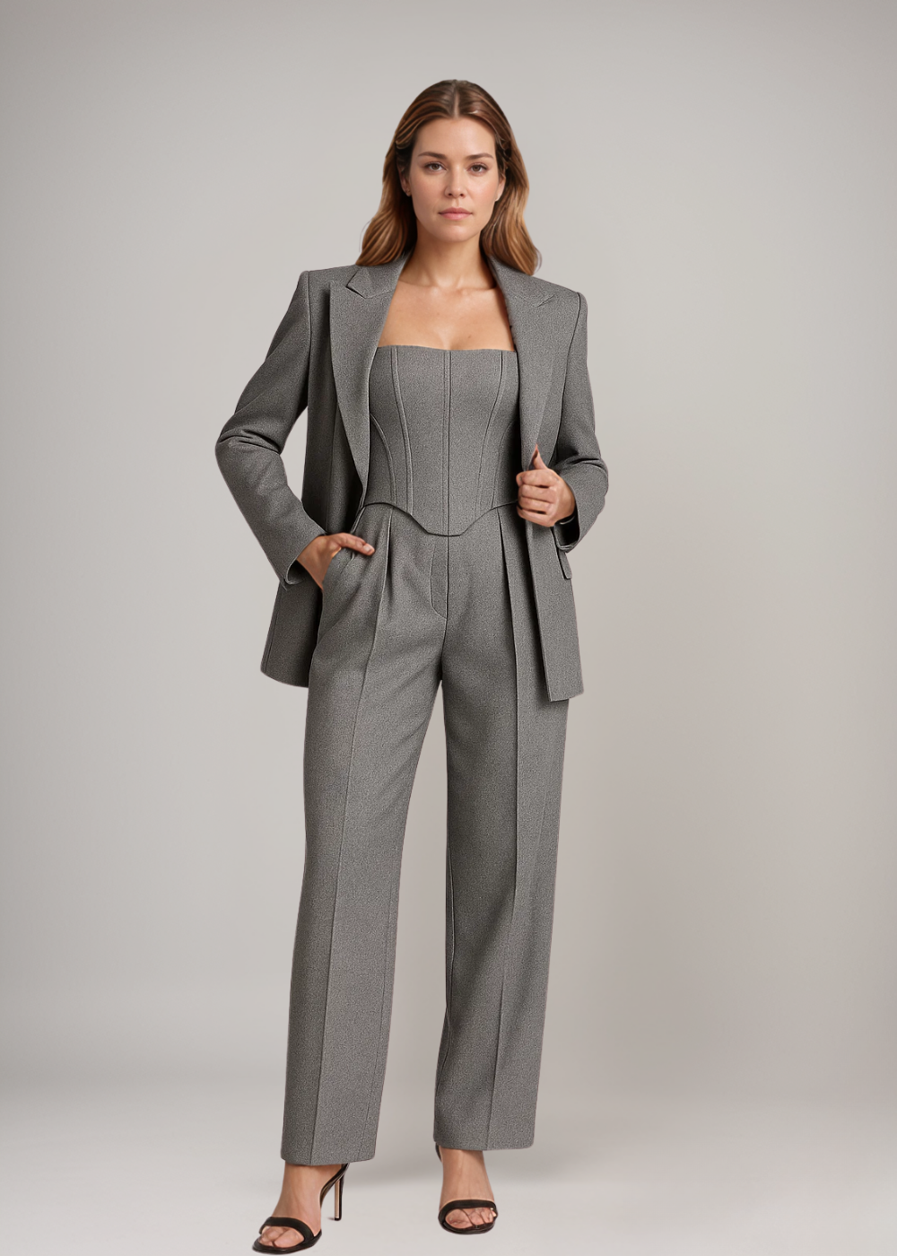 Loungewear Club™ | Ensemble avec blazer à double boutonnage