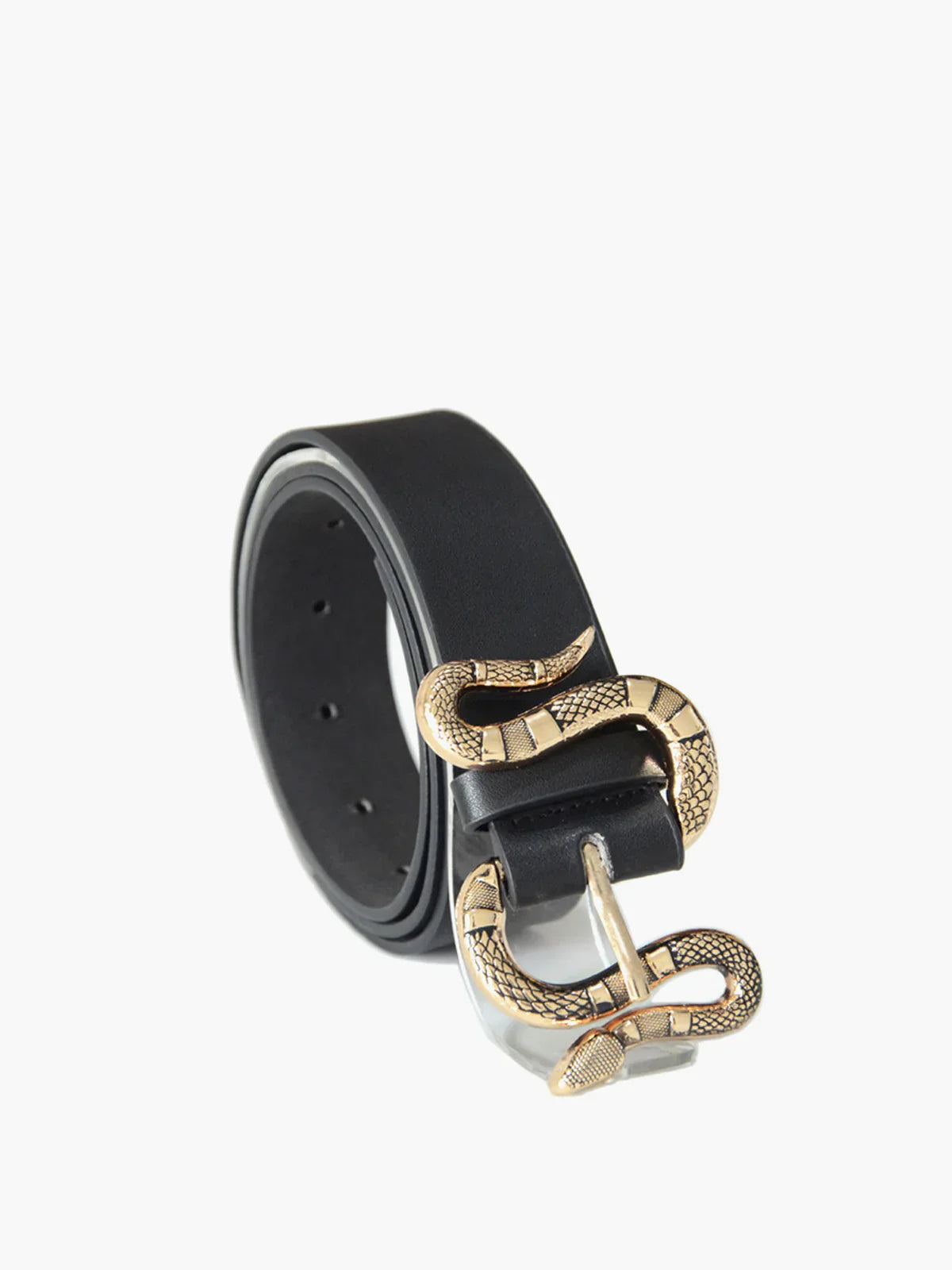 Loungewear Club™ | Ceinture en cuir avec boucle serpent tout-en-un