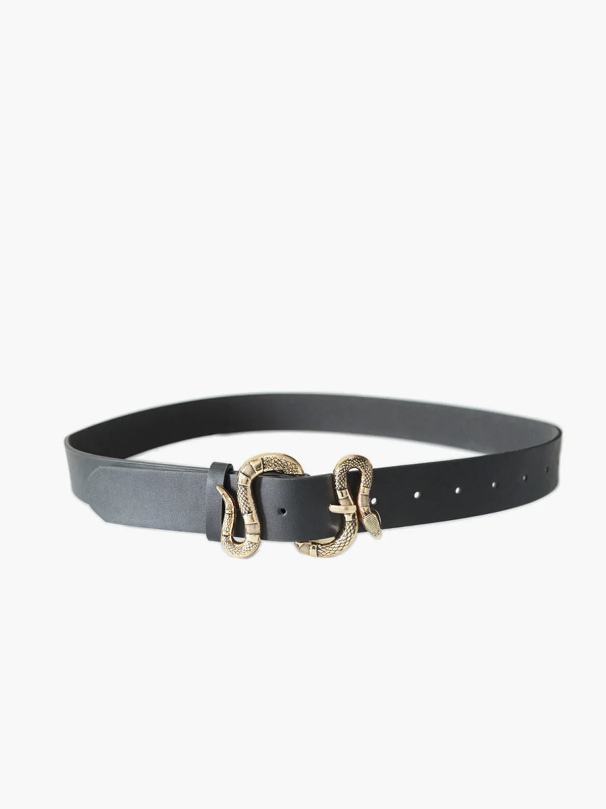 Loungewear Club™ | Ceinture en cuir avec boucle serpent tout-en-un