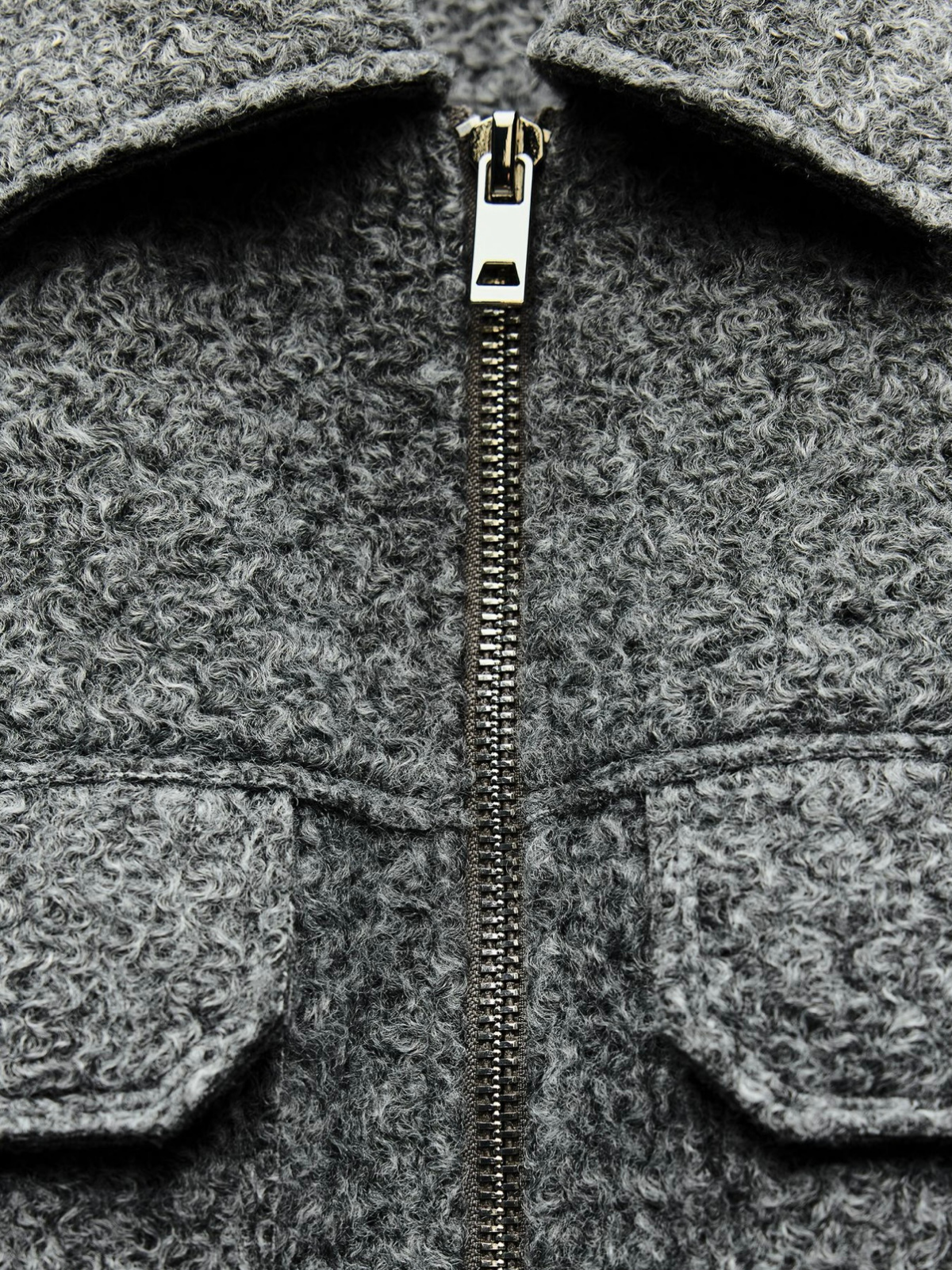 Loungewear Club™️ | Veste bouclée grise