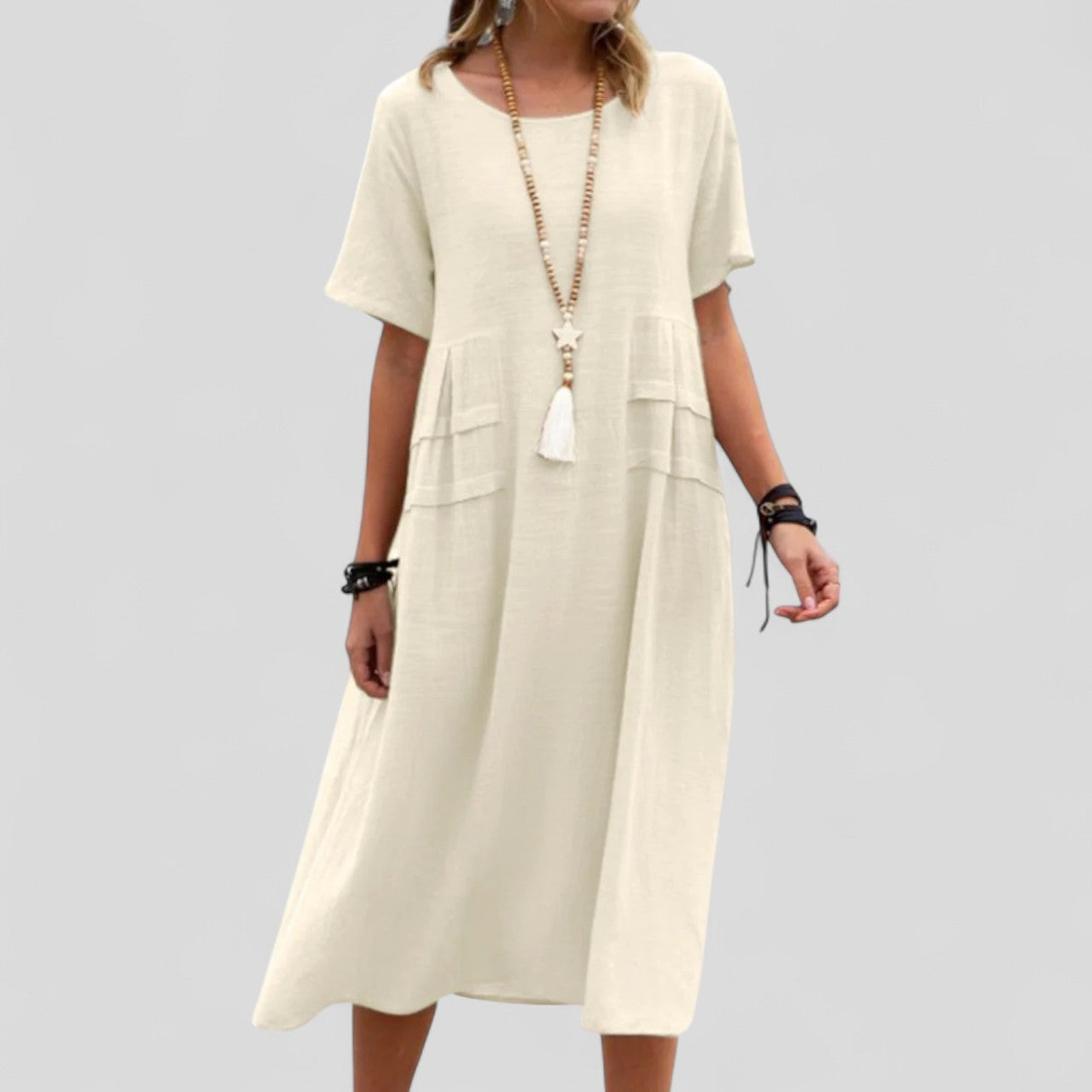 Loungewear Club™ | Robe midi décontractée avec poches