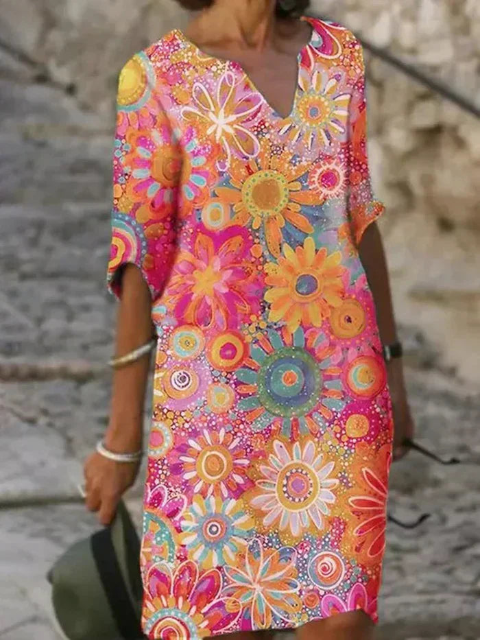 Beth™ - Robe Florale Colorée
