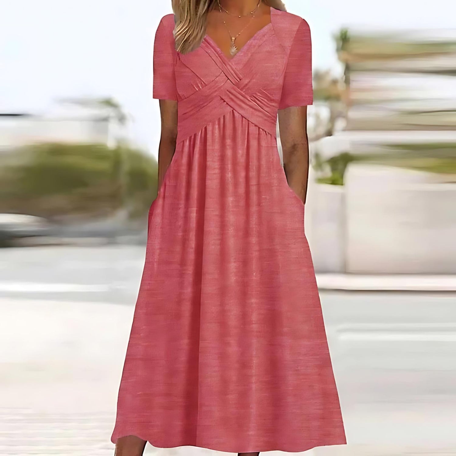 Vicky™ - Robe Midi Élégance Décontractée