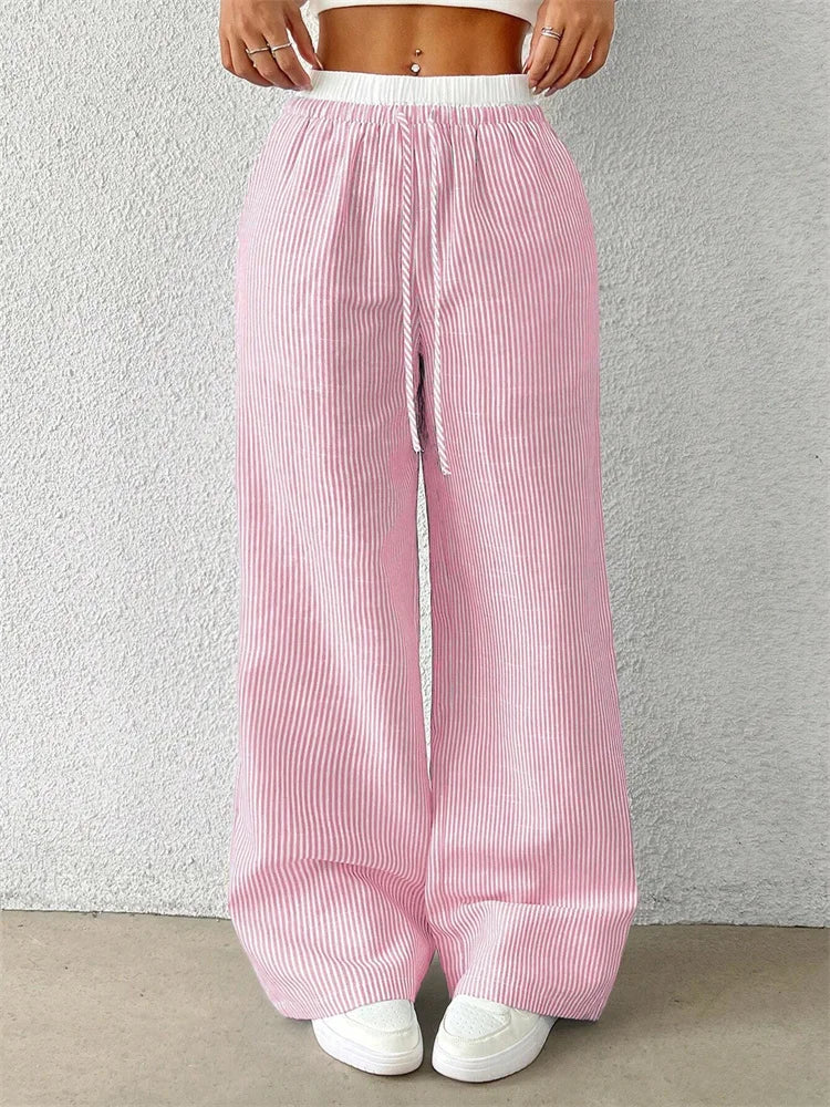 Loungewear Club™ | Pantalon Large Rayé