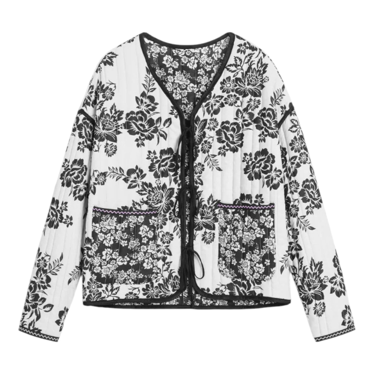 Loungewear Club™️ | Veste à fleurs double face