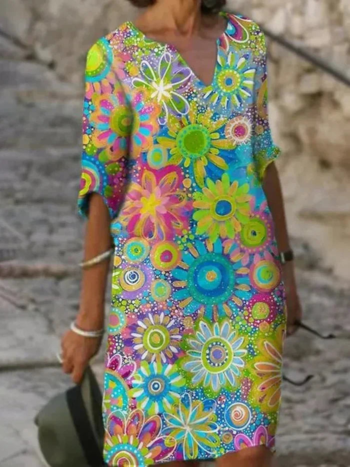 Beth™ - Robe Florale Colorée