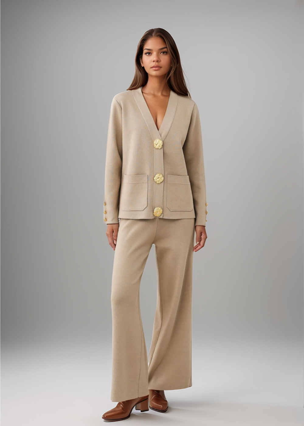 Loungewear Club™ | Ensemble tricot avec patte de boutonnage