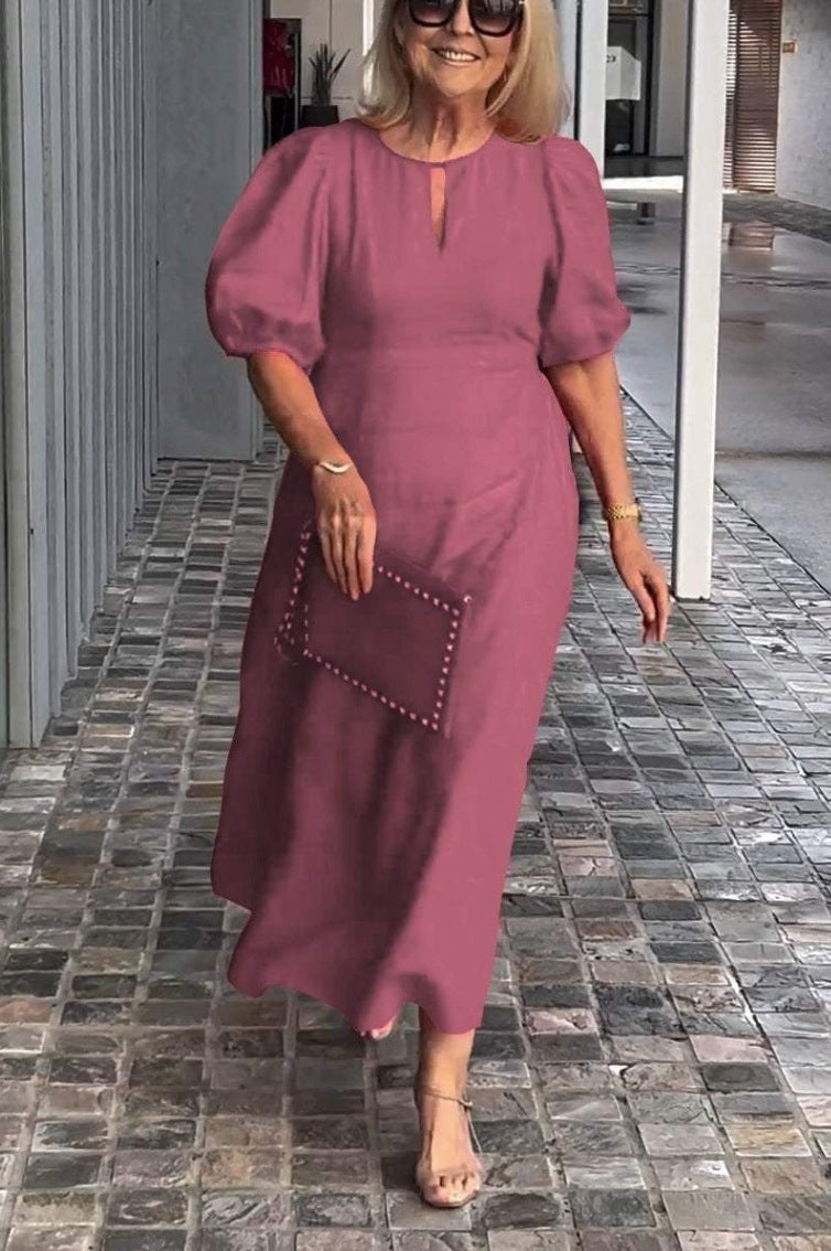 Carla™ - Robe Élégante à Manches Bouffantes